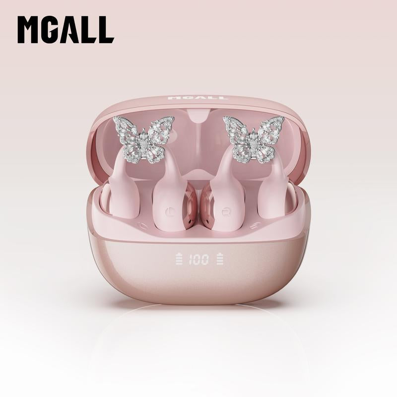 MGALL C11 Bluetooth 6.0 Wireless Clip-On Headphones: Ergonomic Design, Superior Sound Quality, IPX5 Waterproof Rating for Music, Calls, and Sports Activities