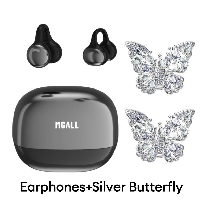 MGALL C11 Bluetooth 6.0 Wireless Clip-On Headphones: Ergonomic Design, Superior Sound Quality, IPX5 Waterproof Rating for Music, Calls, and Sports Activities