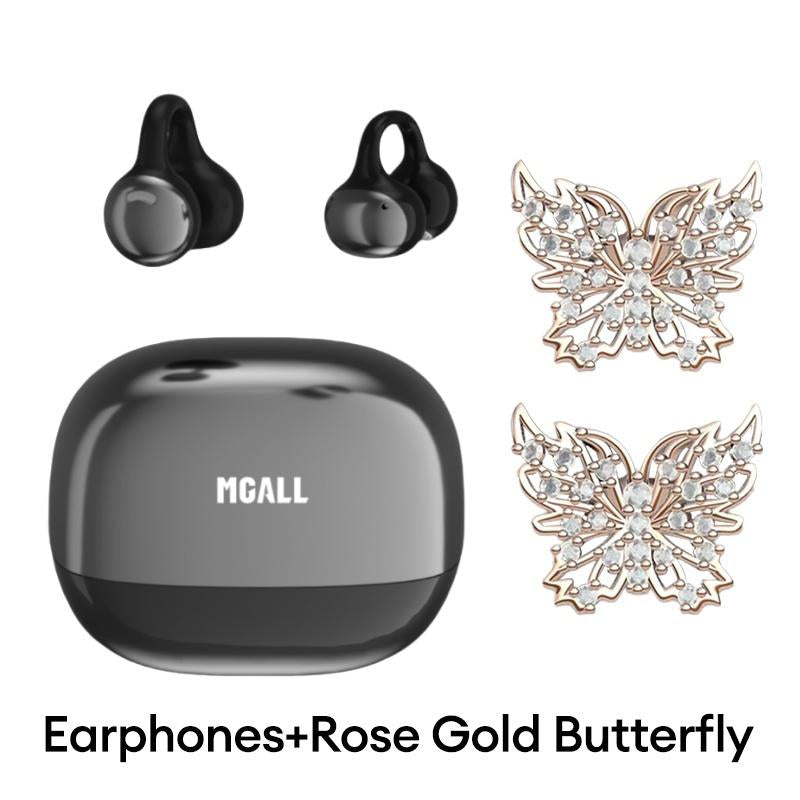 MGALL C11 Bluetooth 6.0 Wireless Clip-On Headphones: Ergonomic Design, Superior Sound Quality, IPX5 Waterproof Rating for Music, Calls, and Sports Activities