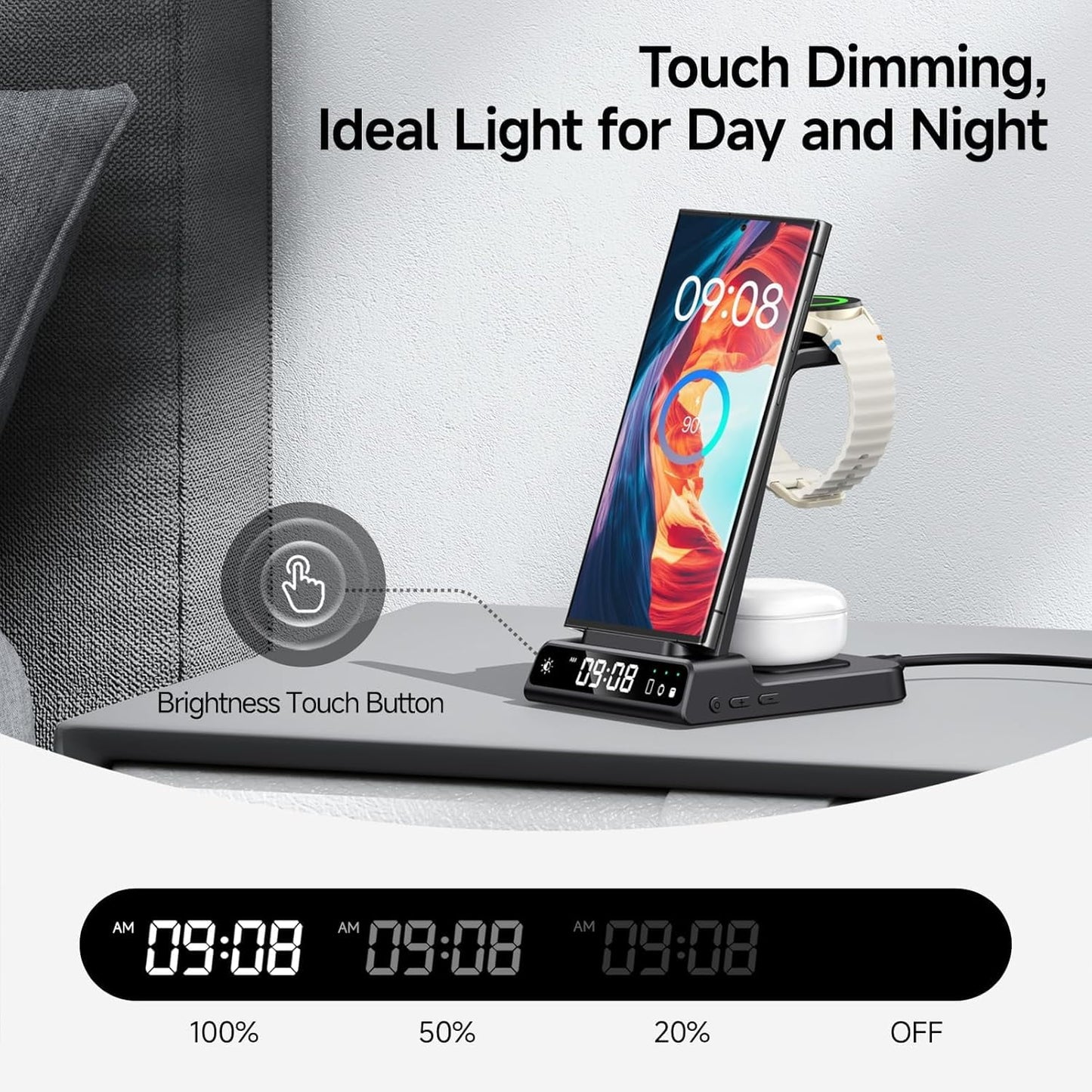 Samsung Galaxy Wireless Charging Station with 3-in-1 Functionality