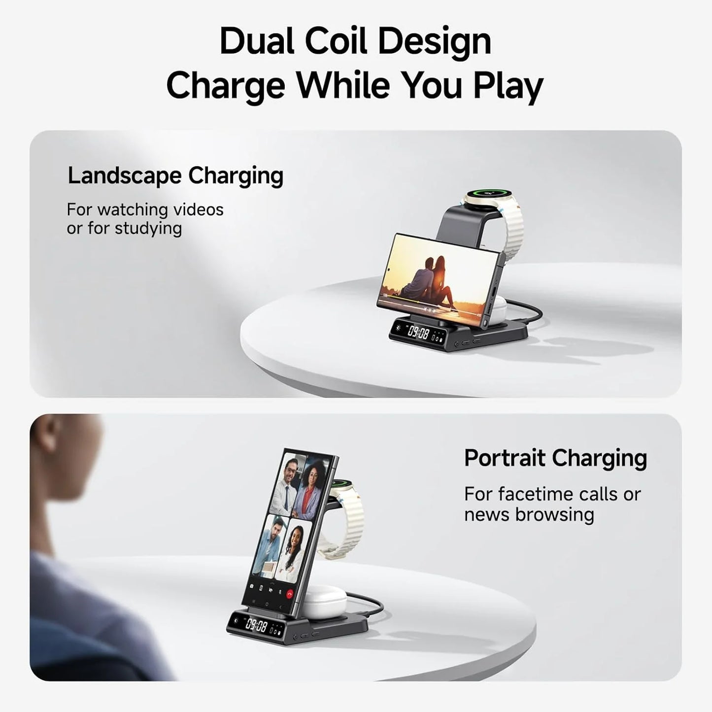 Samsung Galaxy Wireless Charging Station with 3-in-1 Functionality