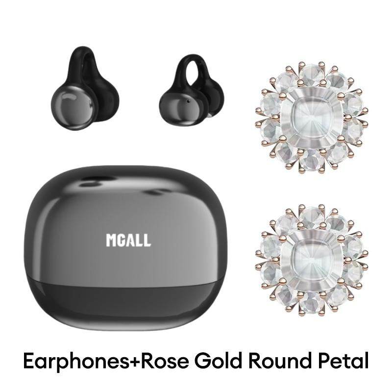 MGALL C11 Bluetooth 6.0 Wireless Clip-On Headphones: Ergonomic Design, Superior Sound Quality, IPX5 Waterproof Rating for Music, Calls, and Sports Activities