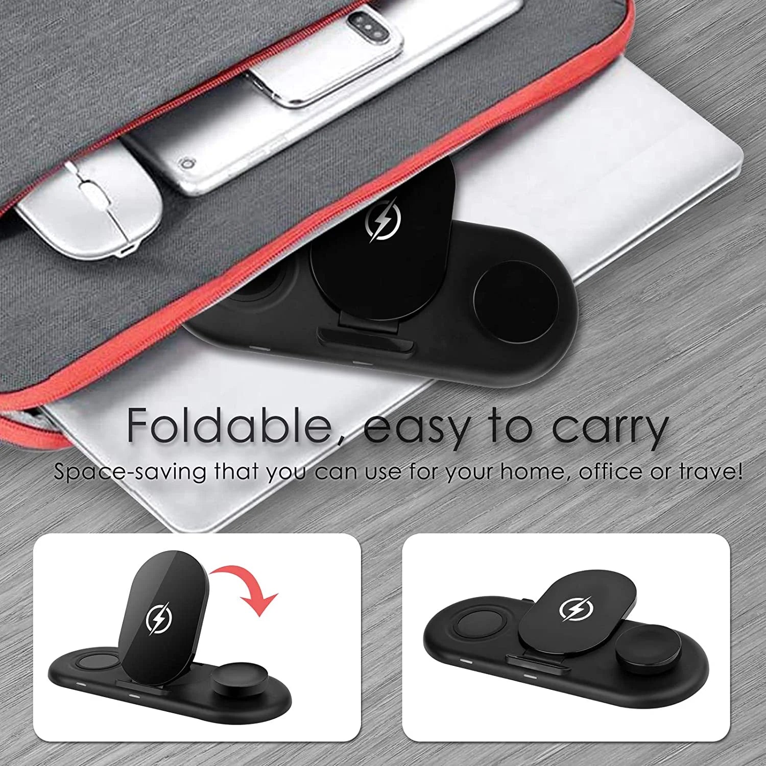 Wireless Charging Station Compatible with Samsung Galaxy S24 Ultra, S24+, S24, S23 Ultra, and S23 FE