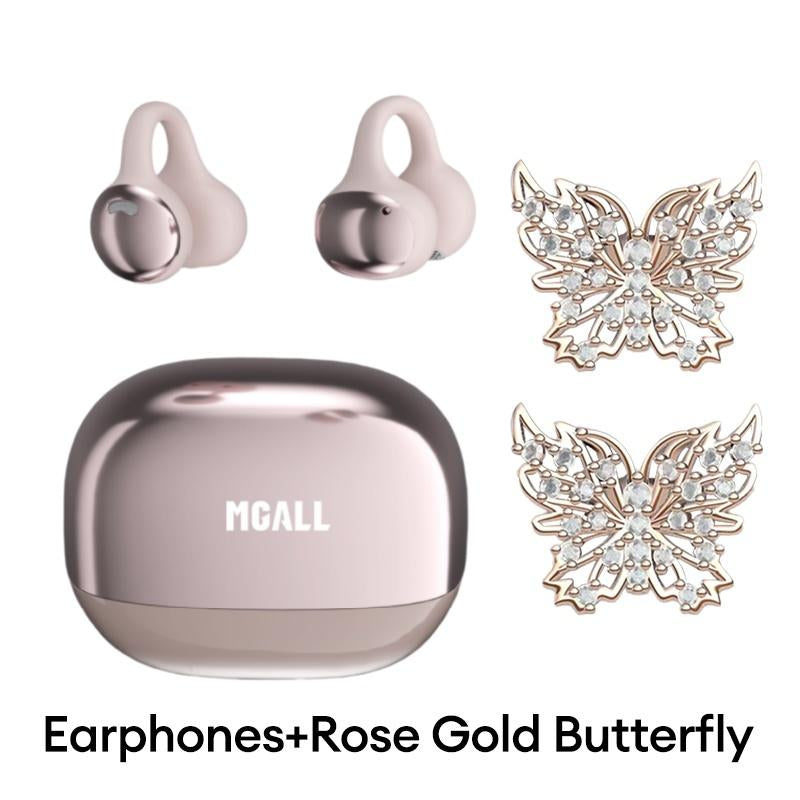 MGALL C11 Bluetooth 6.0 Wireless Clip-On Headphones: Ergonomic Design, Superior Sound Quality, IPX5 Waterproof Rating for Music, Calls, and Sports Activities