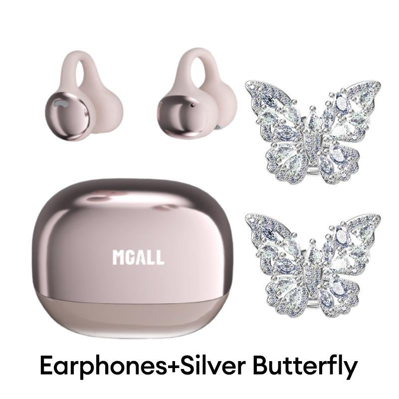 MGALL C11 Bluetooth 6.0 Wireless Clip-On Headphones: Ergonomic Design, Superior Sound Quality, IPX5 Waterproof Rating for Music, Calls, and Sports Activities