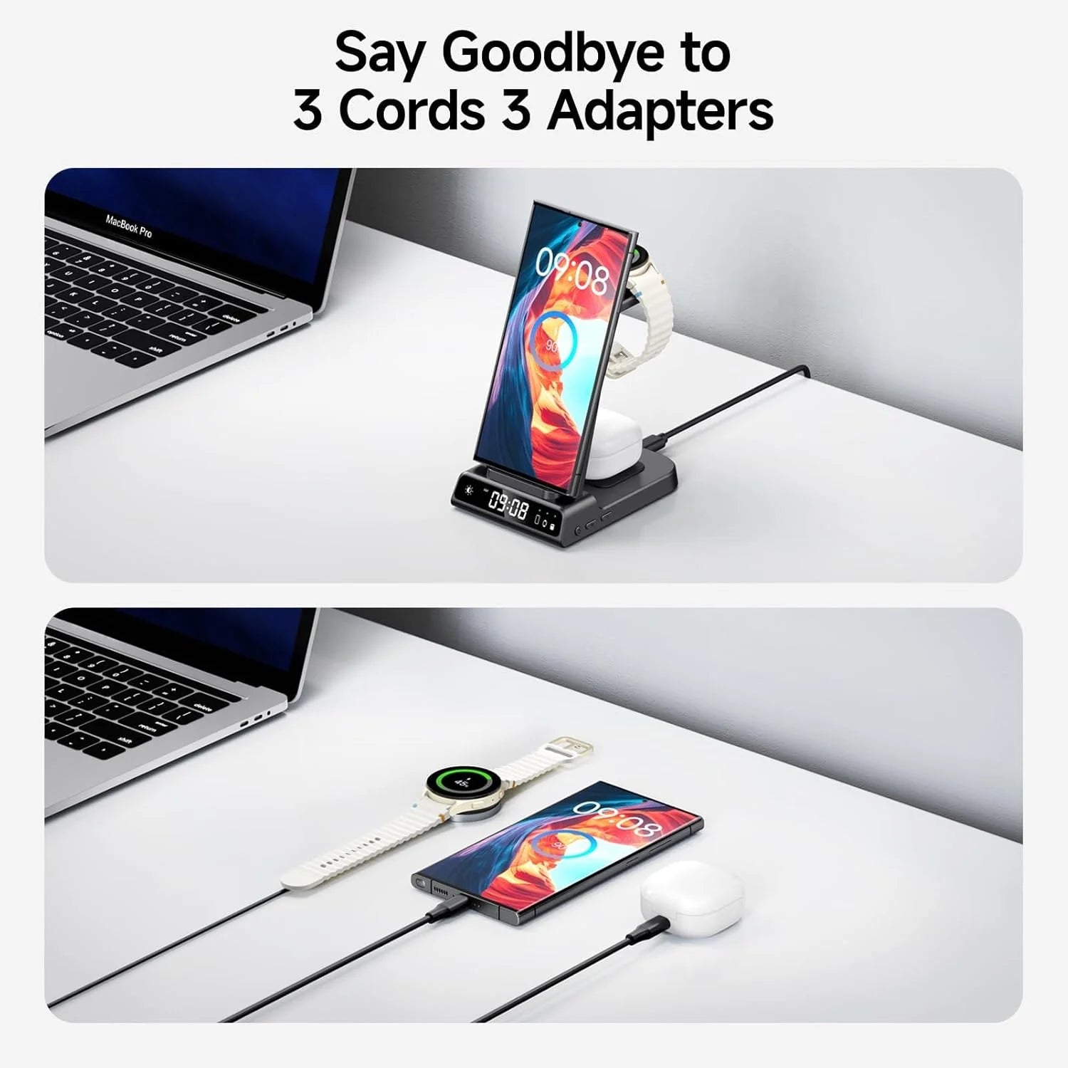 Samsung Galaxy Wireless Charging Station with 3-in-1 Functionality