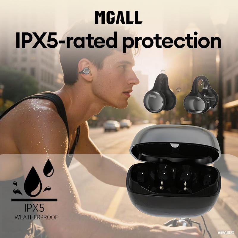 MGALL C11 Bluetooth 6.0 Wireless Clip-On Headphones: Ergonomic Design, Superior Sound Quality, IPX5 Waterproof Rating for Music, Calls, and Sports Activities