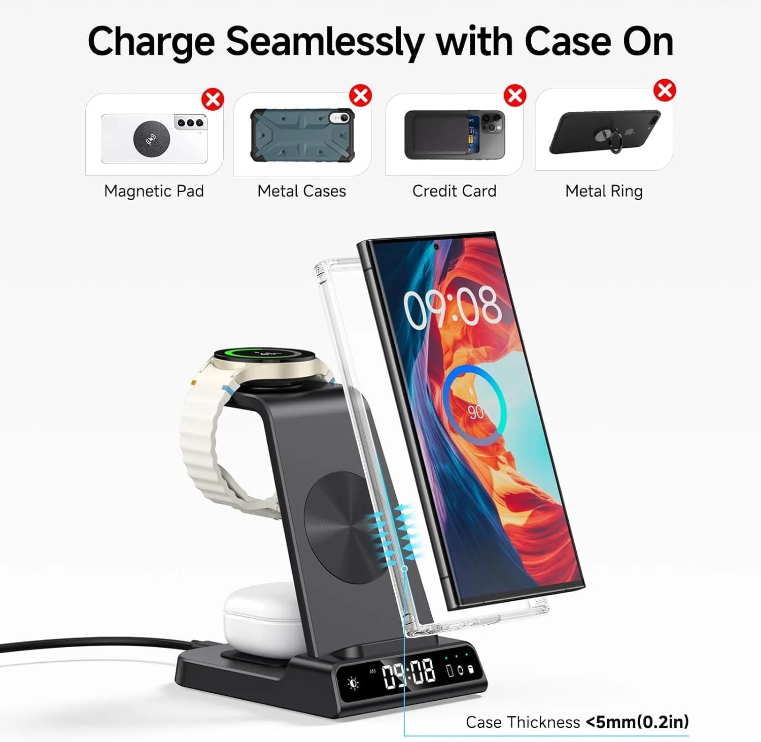 Samsung Galaxy Wireless Charging Station with 3-in-1 Functionality