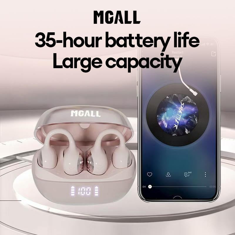 MGALL C11 Bluetooth 6.0 Wireless Clip-On Headphones: Ergonomic Design, Superior Sound Quality, IPX5 Waterproof Rating for Music, Calls, and Sports Activities